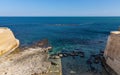 Castello Maniace Castle fortress walls and bastions at Ionian sea shore on Ortigia island of Syracuse in Sicily in Italy