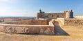 Castello Maniace Castle fortress with walls and bastions on Ortigia island of Syracuse historic old town in Sicily in Italy