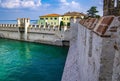 Castello Scaligero Di Sirmione Sirmione Castle, from 14th  Century at Lake Garda, Sirmione, Italy Royalty Free Stock Photo