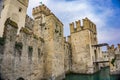 Castello Scaligero Di Sirmione Sirmione Castle, from 14th  Century at Lake Garda, Sirmione, Italy Royalty Free Stock Photo