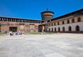 Castello Sforzesco inside Royalty Free Stock Photo