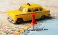 Castellon de la Plana map taxi Royalty Free Stock Photo