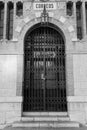 Mails and telegraphs door, Castellon, Spain Royalty Free Stock Photo