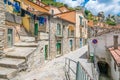 Castelmezzano, province of Potenza, in the Southern Italian region of Basilicata Royalty Free Stock Photo