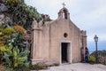 Small church in Castelmola, Sicily Island in Italy Royalty Free Stock Photo