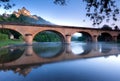 Chateau Castelnaud at sunrise Dordogne Perigord Noir France