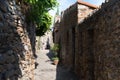 Castelnou in the pyrenees mountains in france Royalty Free Stock Photo