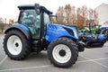 Castelnuovo don Bosco, Piedmont, Italy -11-27-2023- Exhibition of modern tractors and machinery for agriculture