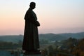 Castelnuovo don Bosco, Piedmont, Italy - 10-26-2021-The statue dedicated to Saint John Bosco in his native village Royalty Free Stock Photo