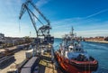 Castelo de Obidos tug boat in Port of Leixoes in Matosinhos