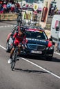 Castelrotto, Italy May 22, 2016; Atapuma Darwin, professional cyclist, during a hard time trial climb