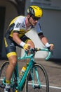 Castelrotto, Italy May 22, 2016; Professional cyclist during a hard time trial climb