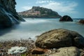 Castelsardo by day. long shuttertime Royalty Free Stock Photo
