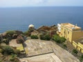 Castelsardo, sassari, italy, 20/03/2019 city of castelsardo in sardinia with its magnificent castle overlooking the crystal clear