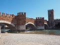 Castelvecchio Bridge aka Scaliger Bridge in Verona Royalty Free Stock Photo