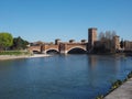 Castelvecchio Bridge aka Scaliger Bridge in Verona Royalty Free Stock Photo