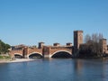 Castelvecchio Bridge aka Scaliger Bridge in Verona Royalty Free Stock Photo
