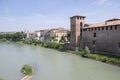 Castelvecchio Bridge fortified bridge in Veron on Adige River, historic place