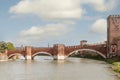 Castelvecchio Bridge over the Adige River in Verona, Italy at daylight Royalty Free Stock Photo