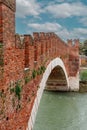 Castelvecchio Bridge over the Adige River in Verona, Italy at daylight Royalty Free Stock Photo