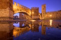 Castelvecchio Bridge over the Adige River in Verona, Italy Royalty Free Stock Photo