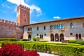 Castelvecchio Castello Scaligero famous walls and bridge landmark on Adige river in Verona Royalty Free Stock Photo