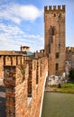 Castelvecchio - Scaligero castle bridge in Verona Royalty Free Stock Photo