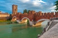 Castelvecchio at sunset in Verona, Italy.