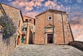Castiglione d`Orcia, Siena, Tuscany, Italy: Church of the Saints