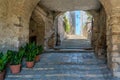 Scenic sight in the village of Castiglione in Teverina, Province of Viterbo, Lazio, Italy. Royalty Free Stock Photo