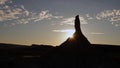 Castil de tierra sunset at Las Bardenas Reales semi desert in Navara, Spain Royalty Free Stock Photo