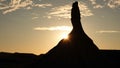 Castil de tierra sunset at Las Bardenas Reales semi desert in Navara, Spain Royalty Free Stock Photo