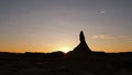 Castil de tierra sunset at Las Bardenas Reales semi desert in Navara, Spain Royalty Free Stock Photo