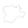 Castile and Leon outline map Royalty Free Stock Photo