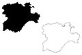 Castile and Leon map vector Royalty Free Stock Photo