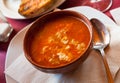 Castilian garlic soup Royalty Free Stock Photo