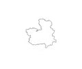 Castilla-La Mancha region outline map Spain