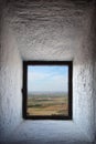 Castilla landscape seen through window