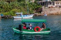 CASTILLO DE JAGUA, CUBA - FEB 12, 2016: Small wooden boat at Bahia de Jagua bay near Cienfuegos, Cu