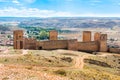 The Castillo de Molina de Aragon is a castle of moorish origin located in Guadalajara province, Spain. Copy space for text. Royalty Free Stock Photo