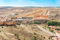 The Castillo de Molina de Aragon is a castle of moorish origin located in Guadalajara province, Spain. Copy space for text. Royalty Free Stock Photo