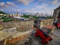 Castillo de San Felipe de Barajas castle in Cartagena de Indias, Colombia.