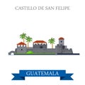 Castillo de San Felipe de Lara in Guatemala vector