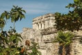 Castillo fortress in the ancient Mayan city of Tulum Royalty Free Stock Photo