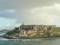 Castillo San Felipe del Morro as Seen from the Sea Royalty Free Stock Photo