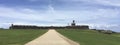 A wide shot of the El Morro de Castillo San Felipe Fort in Old San Juan Puerto Rico Royalty Free Stock Photo