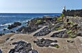 Castillo San-Miguel and natural pools Garachico village in Tenerife Island
