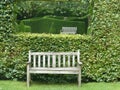 Castillon garden with walls of bushes in Normandy in France.