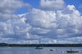 Castine, Maine, USA: Small boats in the waters of Penobscot Bay Royalty Free Stock Photo