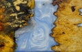 epoxy resin panel with maple burl wood, Top view of wooden for the background Royalty Free Stock Photo